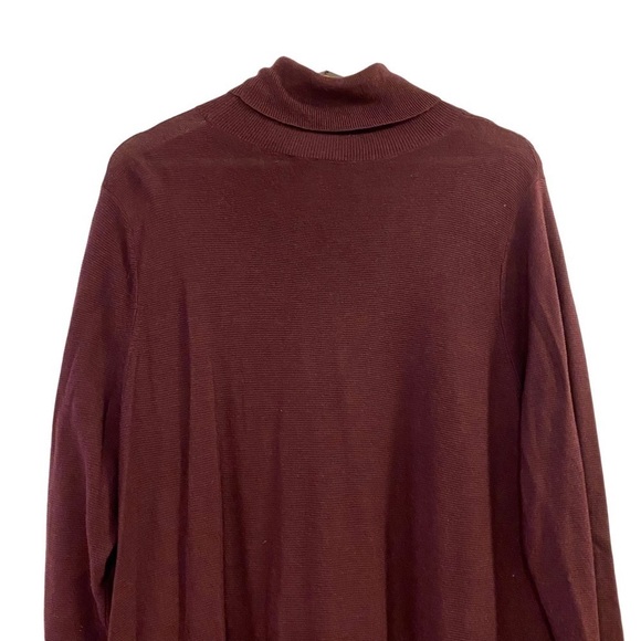 Eileen Fisher Turtleneck Maroon Tencel Silk Blend Sweater Tunic Women’s Size 2X - Picture 5 of 9